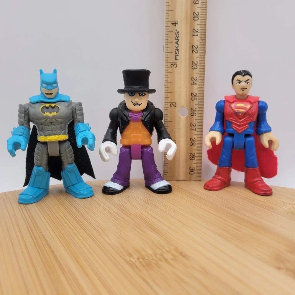Fisher-Price Imaginext DC Super Friends Batman Superman Penguin Figure Lot 3pc